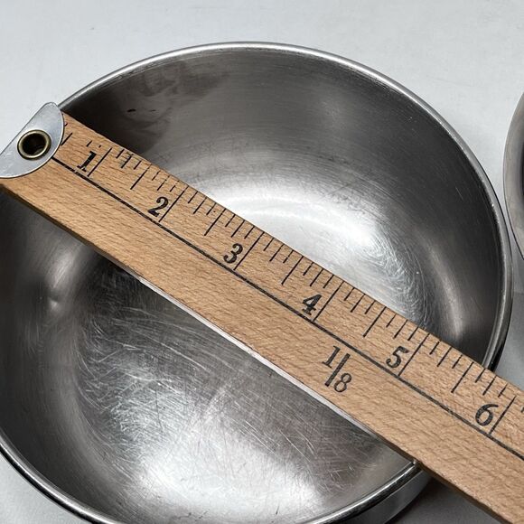Lot Of 3 Vintage 1960s Vollrath Stainless Steel Mixing Bowl Bowls - Picture 10 of 13